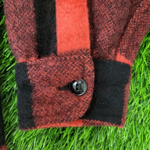 Vintage 70s Wool Hunting Jacket Women M/L 24x26 Baggy Oversized USA - Picture 5 of 12